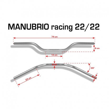 MANILLAR BARRACUDA RACING 22MM. ALUMINIO