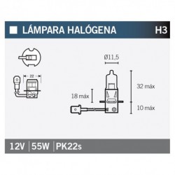 LAMPARA HALOGENA H3