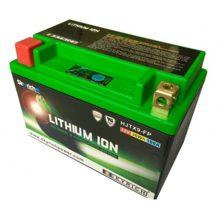 Bateria Ion litio V Lithium YTX9-BS con indicador leds de carga
