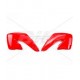 Plásticos laterales de radiador UFO Honda rojo HO03664-070